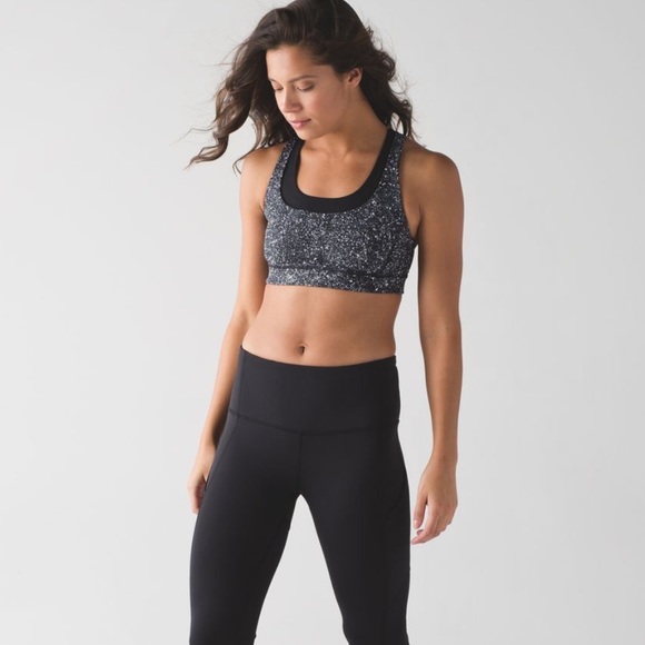 Lululemon Run Stuff Your Bra (Long Line)
Mini Splatter White Black/ Black size 6 - Picture 4 of 9